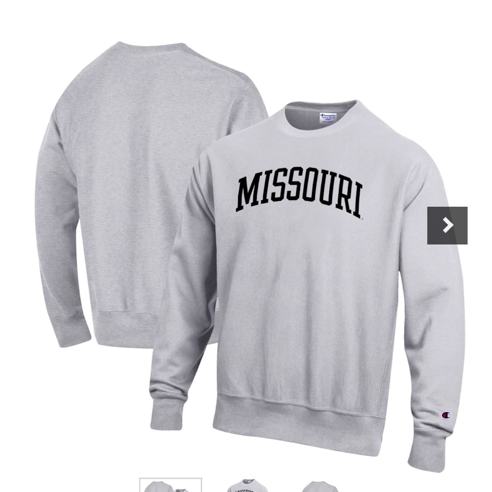Men’s Missouri Tigers Champion Crewneck Sweatshirt - Heathered Gray